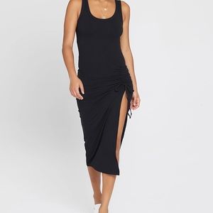 L*Space - Sandpiper Ribbed Midi Dress - Black - M - NWT